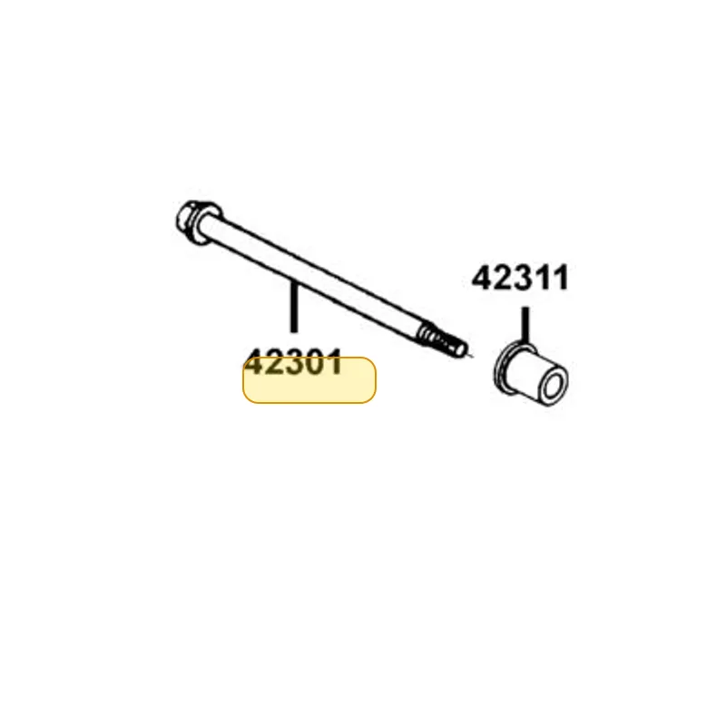 42301-LEC8-E00 AXLE REAR WHEEL M16*338MM — diagram cutout