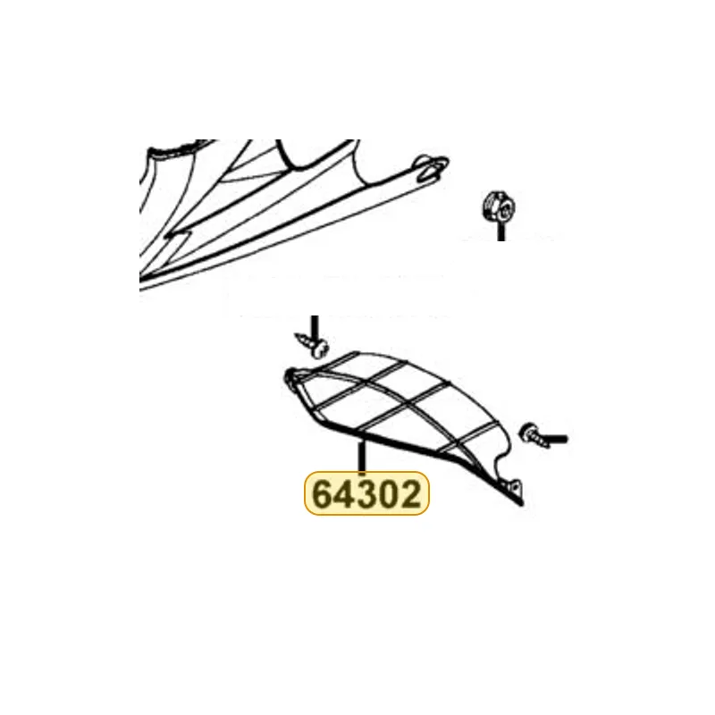 64302-LEC8-E00-N1R COVER FR LOWER (Black) — diagram cutout