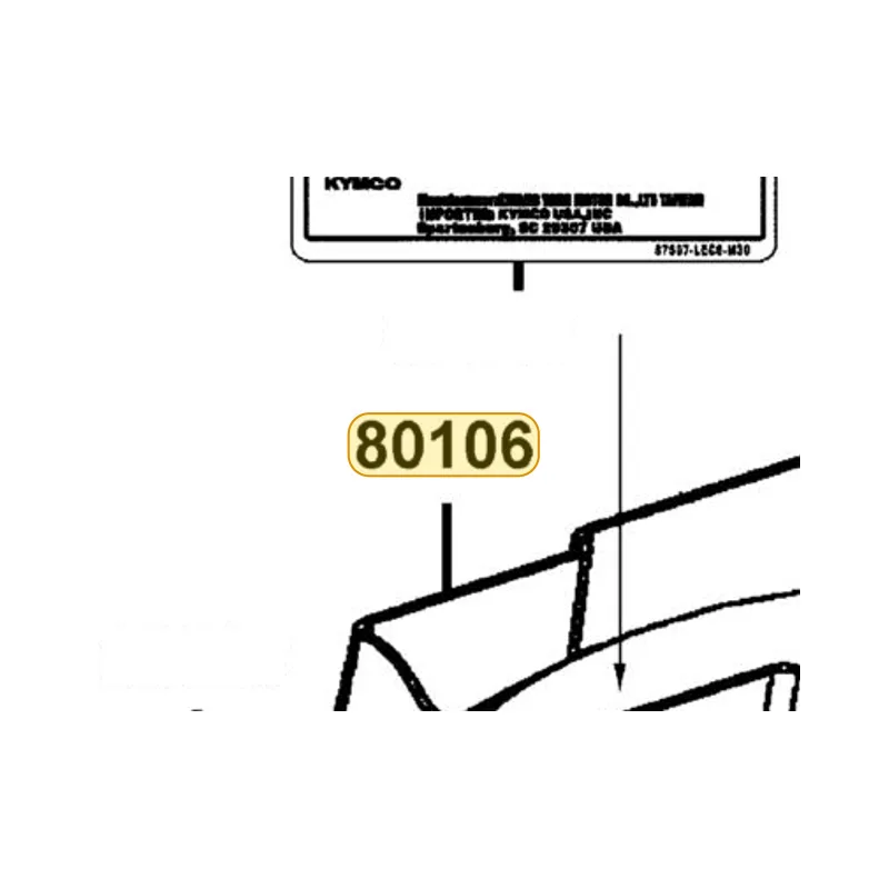 80106-LEC8-E00 FENDER RR TIRE — diagram cutout