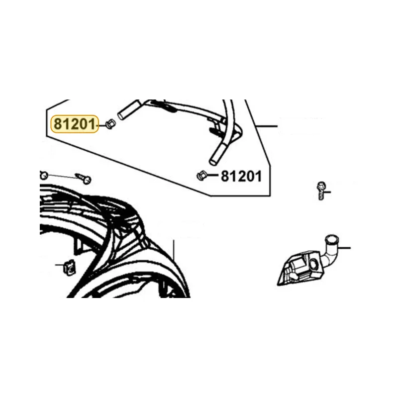81201-KHC6-E00 CAP RR GRIP END — diagram cutout