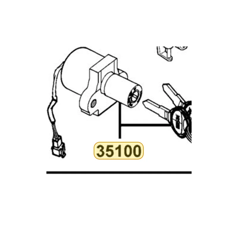 35100-LEC8-305 SW ASS'Y COMB & LOCK — diagram cutout