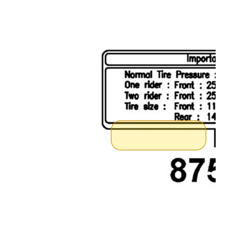 87505-LEC8-E00-T01 MARK TIRE CAUTION — diagram cutout