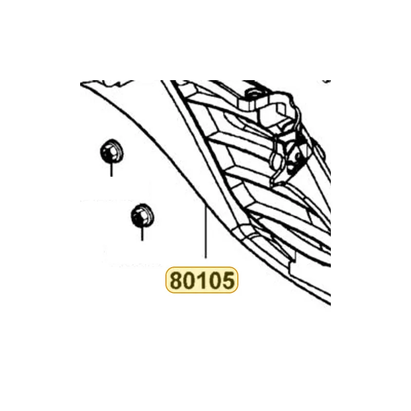 80105-LGE3-E00-N1R FENDER RR (Black) — diagram cutout