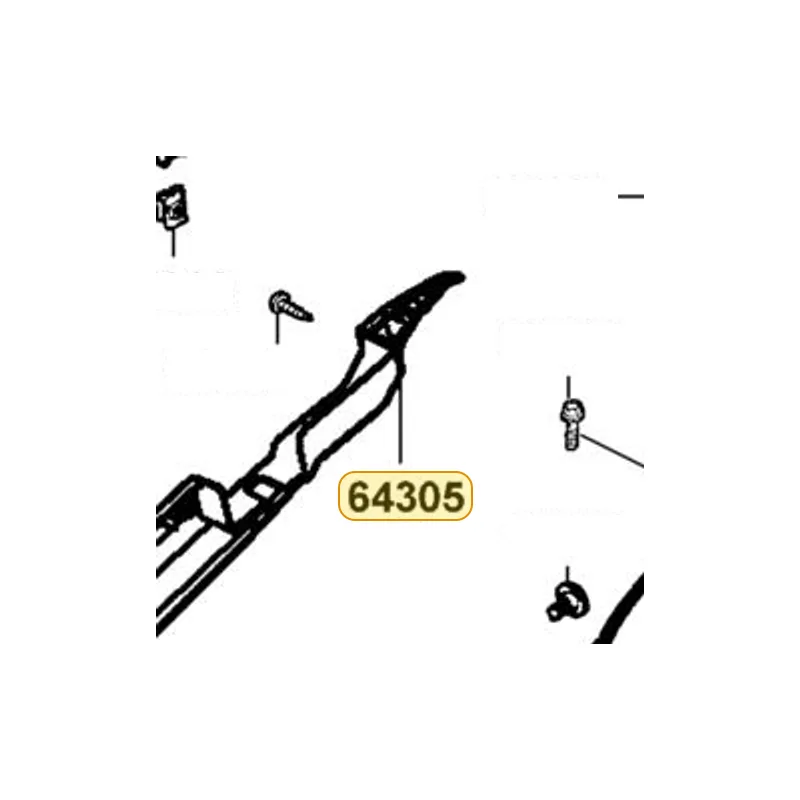 64305-LBC6-900-EAP SKIRT R SIDE — diagram cutout