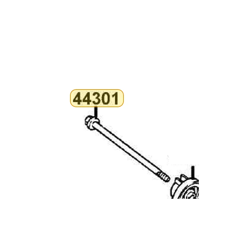 44301-LBC6-900 AXLE FR WHEEL M12*200MM — diagram cutout