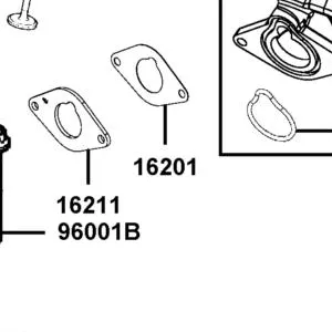 16201-LGM5-900 GASKET CARB INSULATOR — diagram cutout