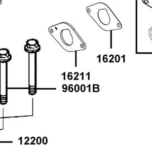 16211-LGM5-900 GASKET. CARB INSULATOR — diagram cutout