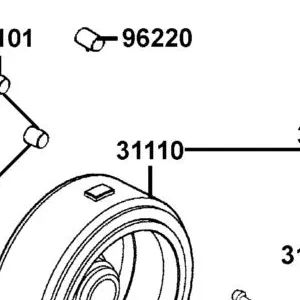 31110-LGM5-90B FLYWHEEL COMP (D406) — diagram cutout