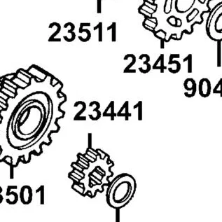 23441-4K39-001 GEAR M-2 — diagram cutout