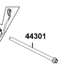 44301-LKE6-900 AXLE FR WHEEL M12*245MM — diagram cutout
