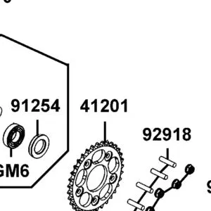 41201-ALH3-900 SPRKT FINAL DRIVEN (33T) — diagram cutout