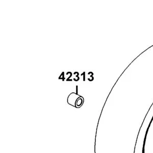 42313-KYCY-500 COLLAR RR HUB SIDE — diagram cutout