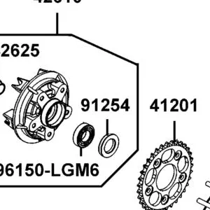 91254-KGC4-E01 DUST SEAL 27X45X7 — diagram cutout