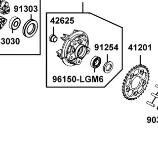 96150-LGM6-920 BRG BALL RADIAL 60/22LLU — diagram cutout