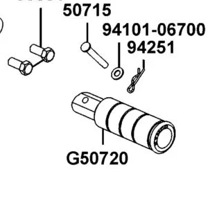 50720-ALH3-Y00 BAR PILLION STEP L — diagram cutout