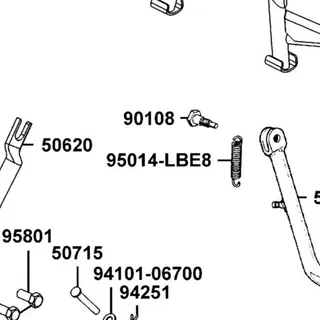 95014-LBE8-900 SPG A SIDE STAND — diagram cutout