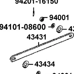 43431-ALH3-900 ARM REAR BRAKE STOPPER — diagram cutout