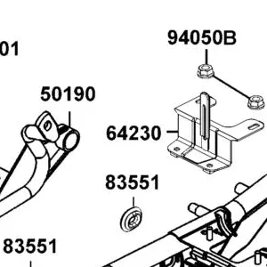 64230-LGM5-900 RR CENTER STAY AIR/C — diagram cutout