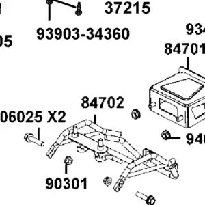 84702-ALH3-M30 STAY RR INNER RR FENDER — diagram cutout