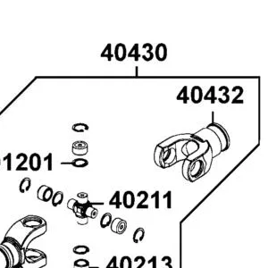 40430-LEE8-E00 UNIVERSAL JOINT ASSY DIFF — diagram cutout