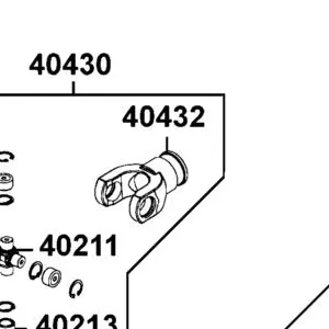 40432-LEE8-E00 YORK A DIFF U JOINT — diagram cutout