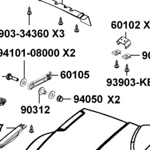 60105-LEE8-E00 LATCH FR FENDER — diagram cutout