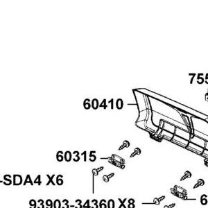 60410-LEE8-E01-N1R LID GLOVE BOX (Black) — diagram cutout