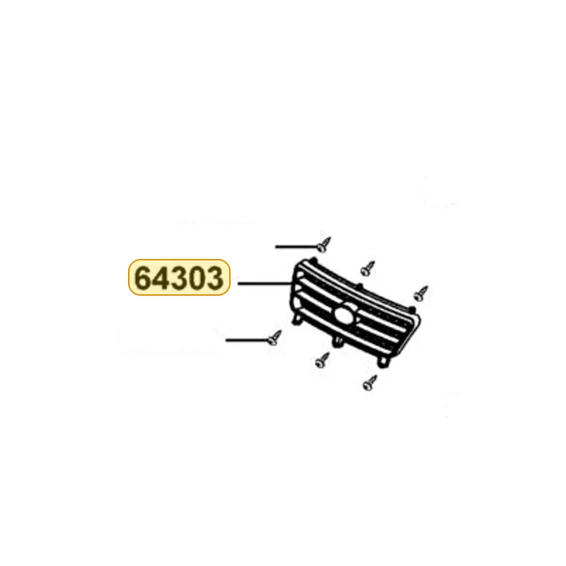 64303-LEE8-E01-N1R GRILLE FRONT (Black) — diagram cutout