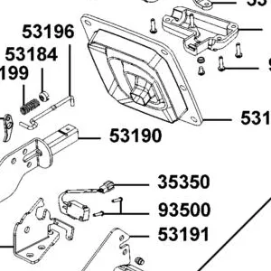 53190-LBA2-E00 ARM COMP HAND BRK — diagram cutout