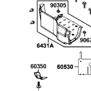 6431A-LEE8-E01-N1R PANEL ASSY R FOOTREST (Black) — diagram cutout