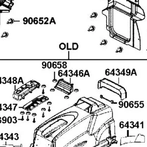 64346-AKC2-M00 COVER SHIFT LEVER — diagram cutout