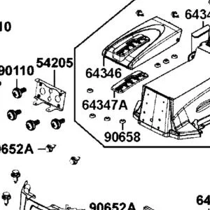 64347-LKM8-900 PLATE SHIFT LEVER — diagram cutout