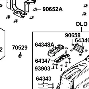 64348-LKC3-E00-N1R COVER.SHAFT LEVER (Black) — diagram cutout
