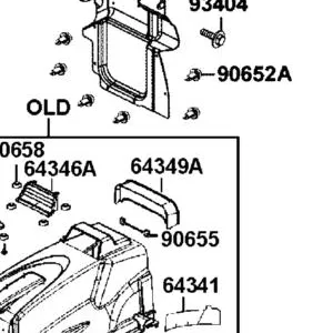 64349-LEE8-900 COVER PROTECTOR — diagram cutout