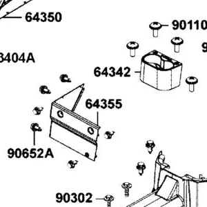 64355-LEE8-E01-N1R SUPPORT,R SIDE PANEL (Black) — diagram cutout