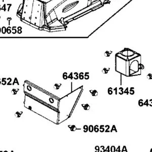 64365-LEE8-E01-N1R SUPPORT,L SIDE PANEL (Black) — diagram cutout