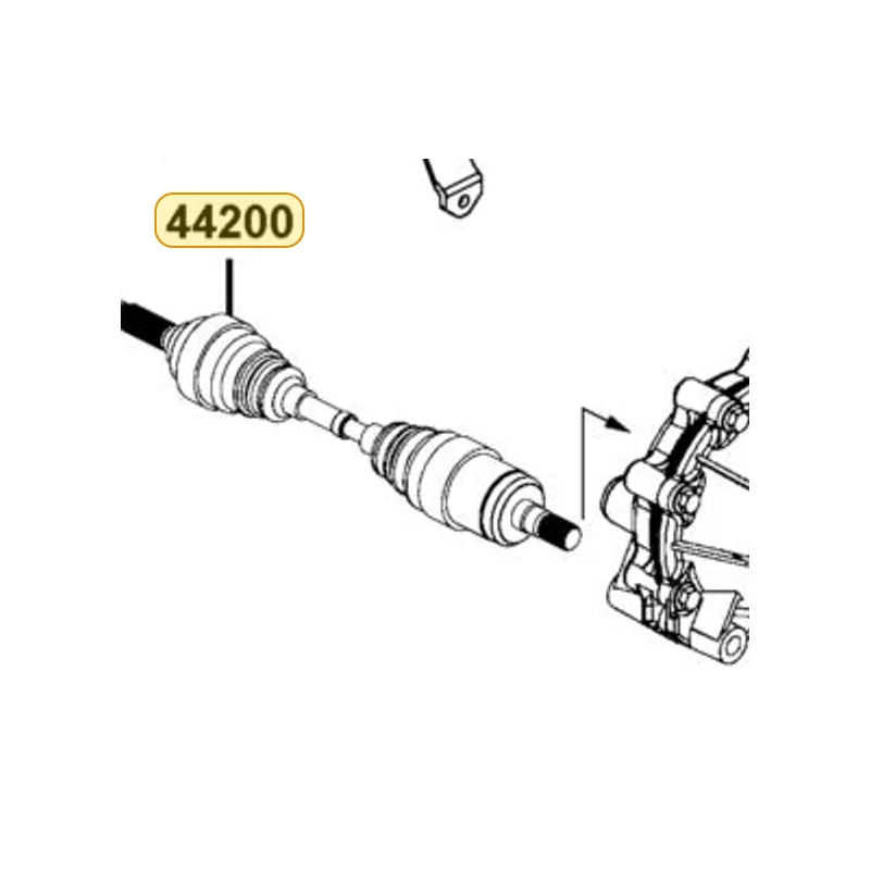 44200-LEE8-900 HALF SHAFT FRONT-RH — diagram cutout