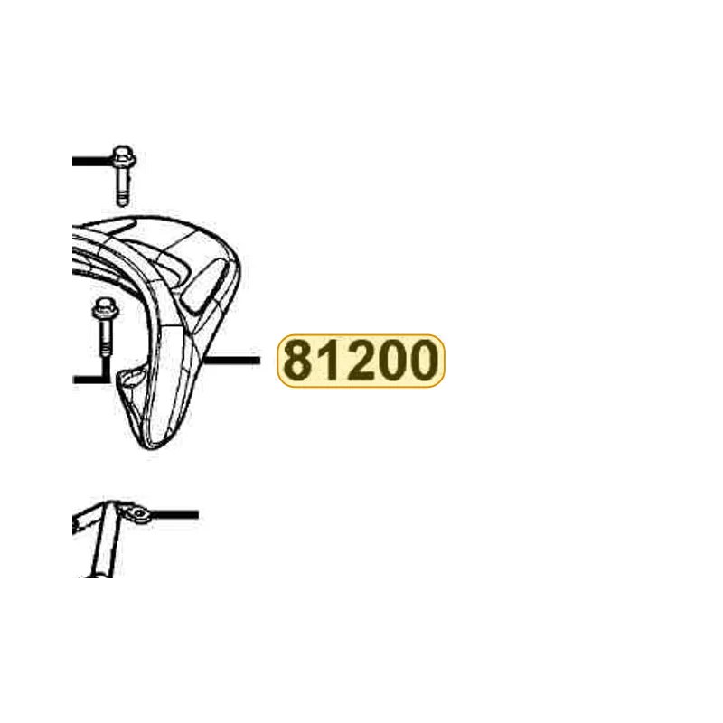 81200-KKD6-E00-N8P CARRIER RR (Bright Silver) — diagram cutout