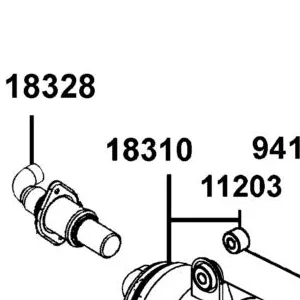 18310-LEE8-800 MUFFLER COMP — diagram cutout