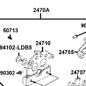 24710-LKC3-E00 STAY. SHIFTER — diagram cutout