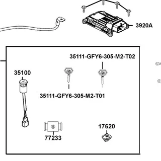 35111-GFY6-305-M2-T01 KEY COMP /SD/R CUT — diagram cutout