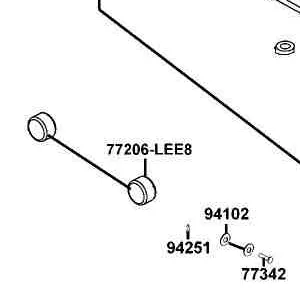 77206-LEE8-E00 RUBBER CARGO BED — diagram cutout