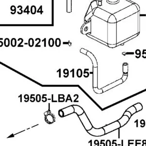 19105-LEE8-E00 HOSE ASSY WATER — diagram cutout