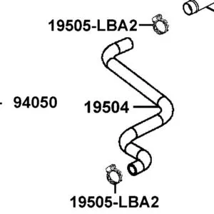 19504-LEE8-E00 HOSE WATER D — diagram cutout