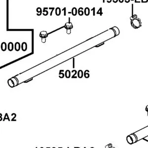 50206-LEE8-E00 WATER PIPE RADIAL — diagram cutout