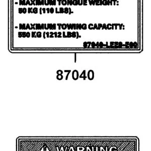 87040-LEE8-E00-T01 WARNING TOWING-ON ROAD — diagram cutout
