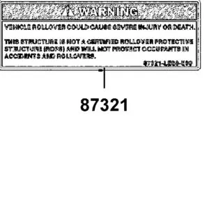 87321-LEE8-E00-T01 WARNING CANOPY — diagram cutout