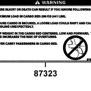 87323-LEE8-E00-T01 WARNING CARGO-OFF ROAD — diagram cutout