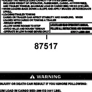 87517-LEE8-E00-T01 DRIVE WARNING LIST (2) — diagram cutout