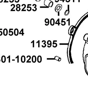 11395-KKD7-C10 GASKET L COVER @A — diagram cutout